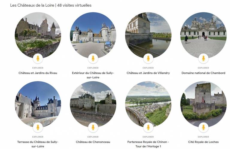 Des visites virtuelles des châteaux de la Loire