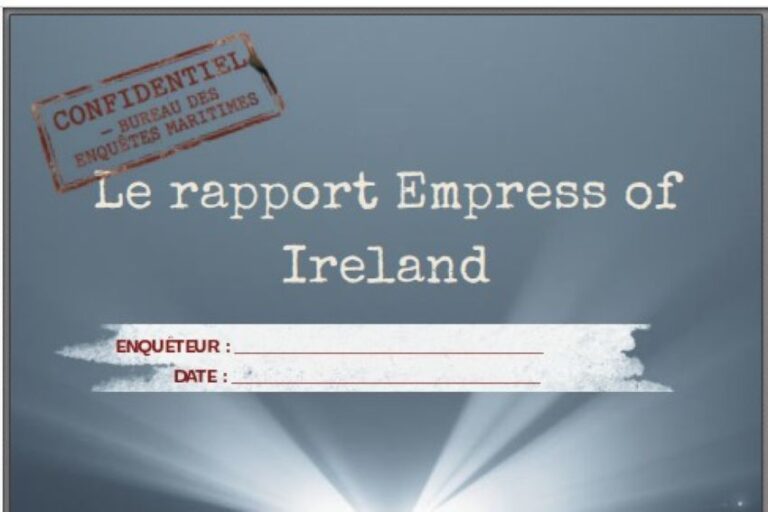 La dernière nuit de l’Empress of Ireland : exploiter le roman en classe