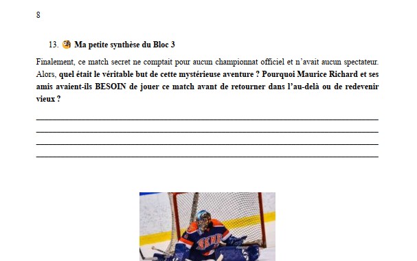 Carnet de lecture et corrigé. Le Match des Étoiles – Image 4