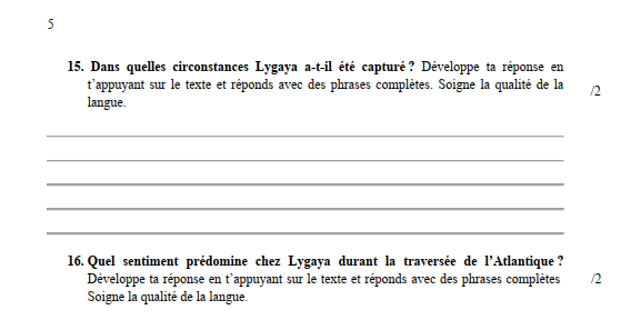 Test de lecture et corrigé. Lygaya. Andrée-Paule Mignot – Image 5