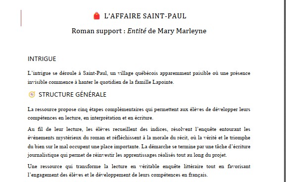 L'affaire Saint-Paul. Situation sur Entité de Mary Marleyne – Image 2
