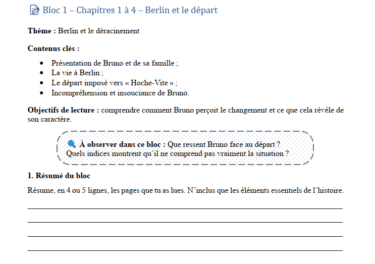 Construire du sens. Le garçon en pyjama rayé – Image 3