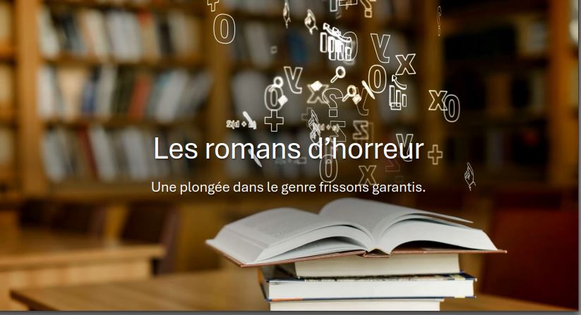 Frissons garantis. Les romans d'horreur