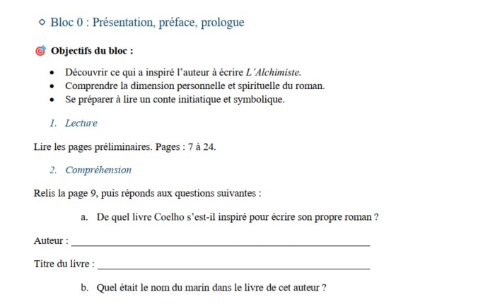 Quête de sens. Carnet de lecture. L'Alchimiste – Image 5