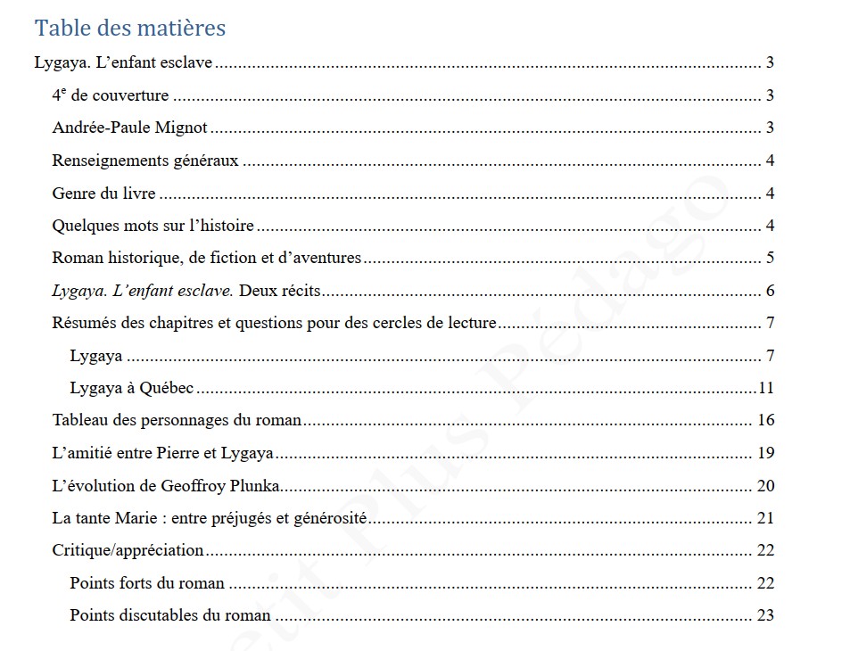 Guide de lecture. Lygaya. L’enfant esclave – Image 3