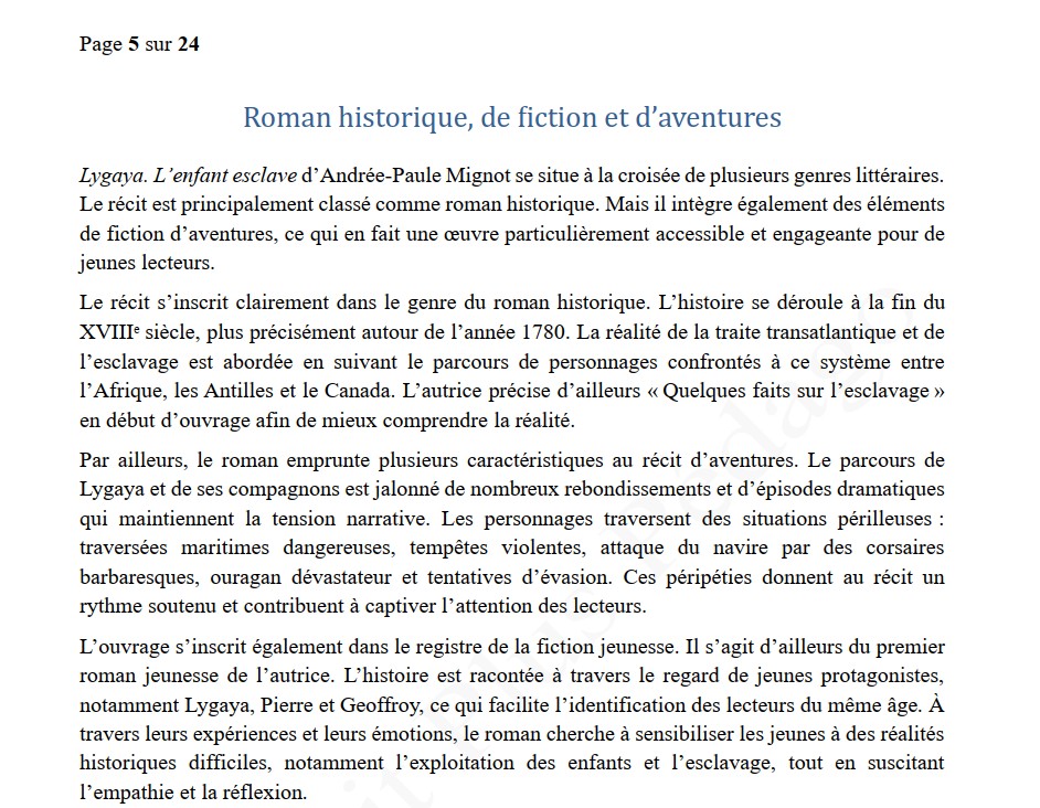 Guide de lecture. Lygaya. L’enfant esclave – Image 4