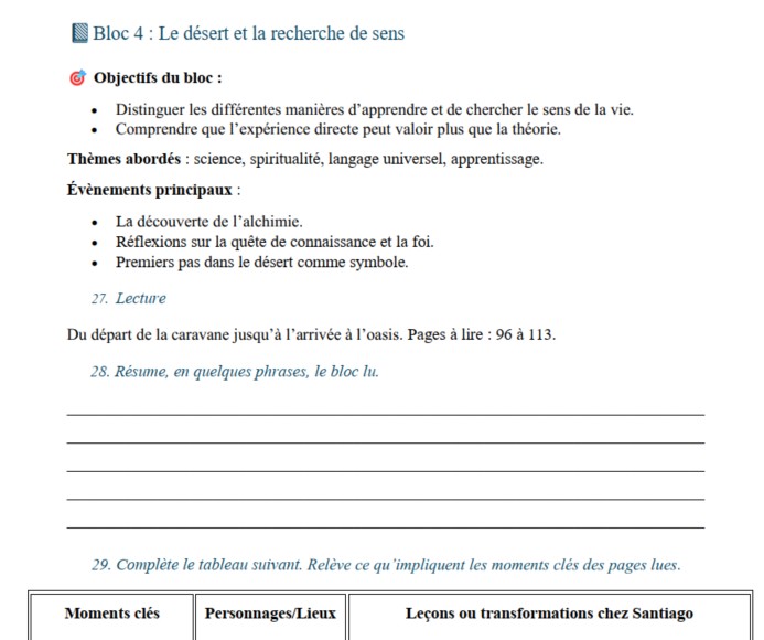 Quête de sens. Carnet de lecture. L'Alchimiste – Image 3