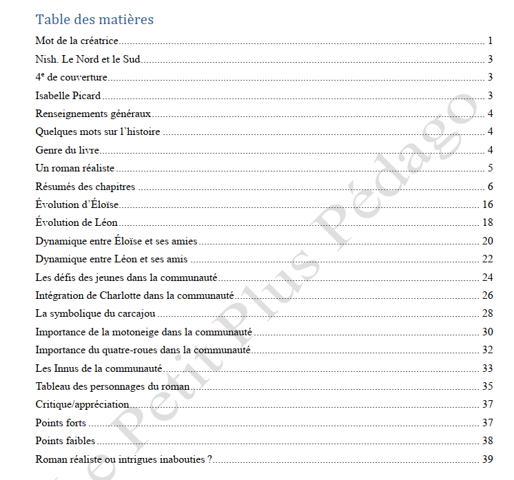 Guide de lecture. Nish. Le Nord et le Sud d’Isabelle Picard – Image 6